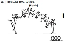 Triple salto bwd. tucked.