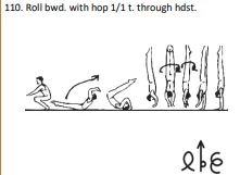 Roll bwd. with hop 1/1 t. through hdst.