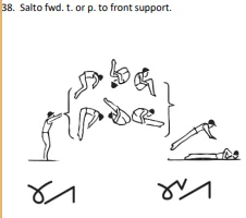 Salto fwd. t. or p. to frontsupport.