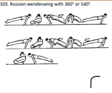 Russian wendeswing with 360° or 540°.