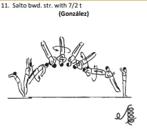 Salto bwd. str. with 7/2 t