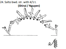 Salto bwd. str. with 4/1 t