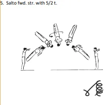 Salto fwd. str. with 5/2 t
