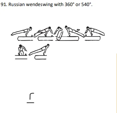 Russian wendeswing with 360° or 540°.