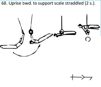 Uprise bwd. to support scale straddled (2 s.).