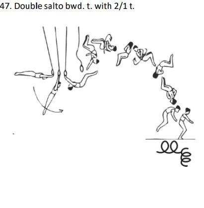 Double salto bwd. t. with 2/1 t.