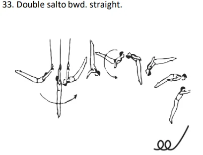 Double salto bwd. straight.