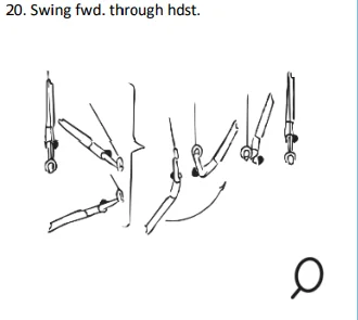 Swing fwd. through hdst