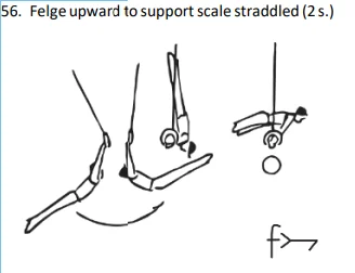 Felge upward to support scale straddled (2 s.)