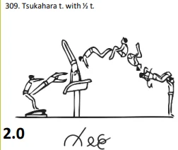 Tsukahara t. with ½ t