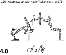 Kasamatsu str. with½ t. or Tsukahara str. w. 3/2 t.