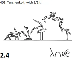 Yurchenko t. with 1/1 t.