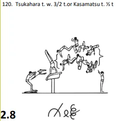 Tsukahara t. w. 3/2 t.or Kasamatsu t. ½ t