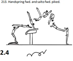 Handspring fwd. and salto fwd. piked.