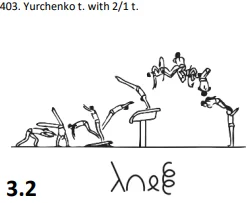Yurchenko t. with 2/1 t.