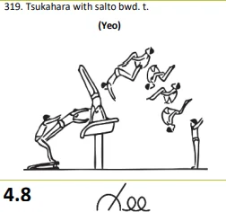Tsukahara with salto bwd. t.