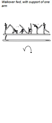 Walkover fwd, with support of one arm