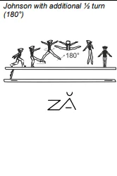 Johnson with additional ½ turn (180°)