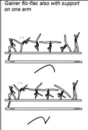 Gainer flic-flac also with support on one arm