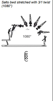 Salto bwd stretched with 3/1 twist (1080°)