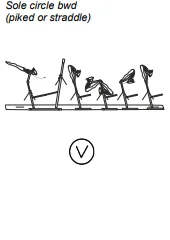 Sole circle bwd (piked or straddle)