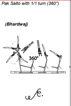Pak Salto with 1/1 turn (360°)